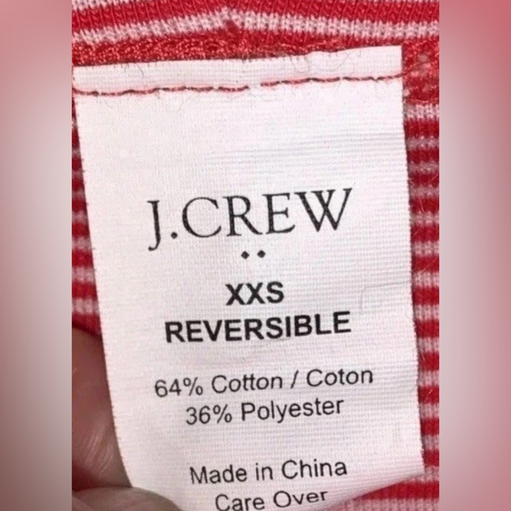 J. Crew Easily Reversible Top Sweatshirt Red Coral Cowl Neck Sweatshirt XXS - Picture 3 of 6